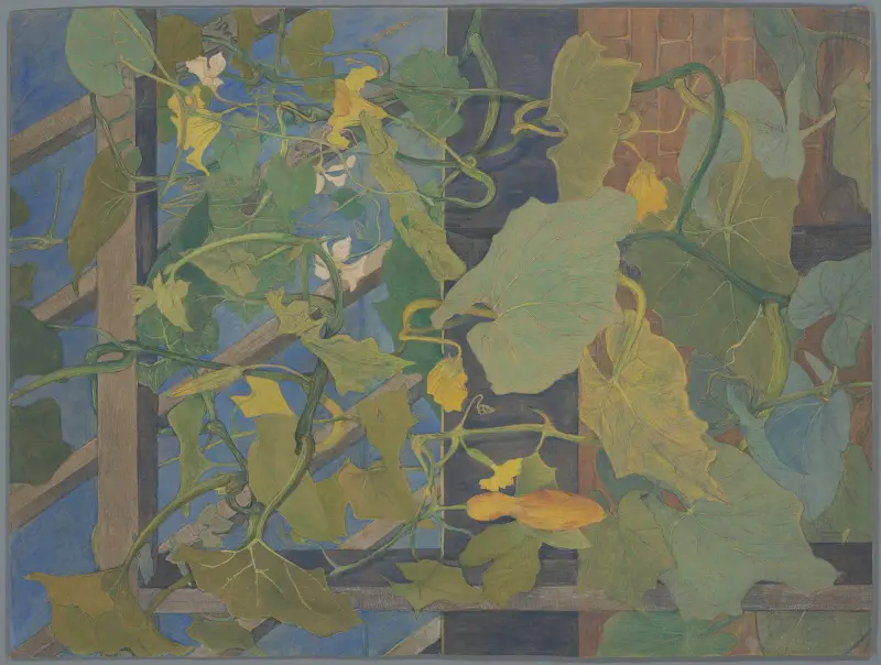 Broeikas met sierkalebassen (in or before 1901) av Theo van Hoytema