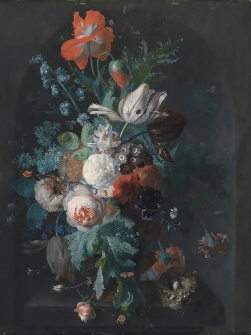 Váza s květinami, Jan van Huysum