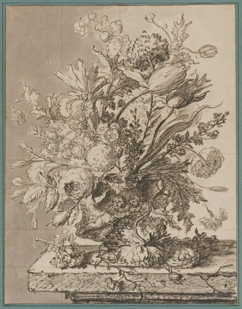 Blumenstrauß in einer Terrakottavase von Jan van Huysum