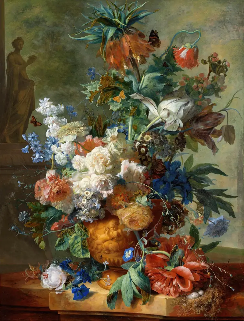 Still Life with Flowers av Jan van Huysum