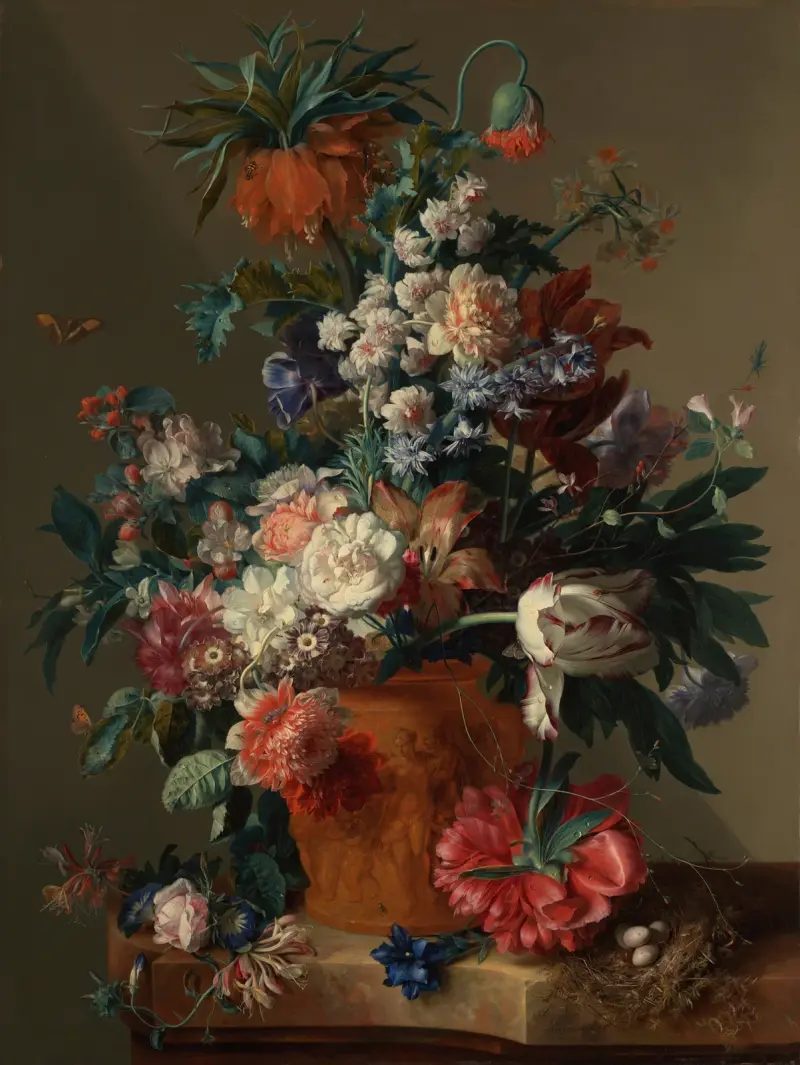 Blomsterstilleben av Jan van Huysum