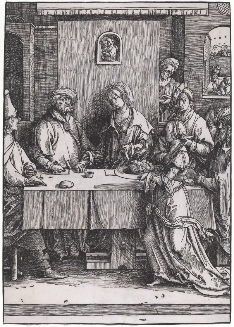 Herodes und Herodias von Lucas Van Leyden