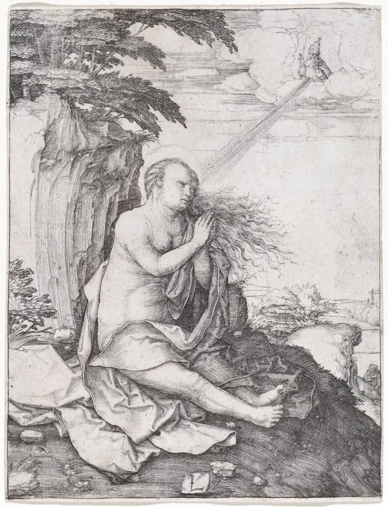 Sankta Maria Magdalena i öknen av Lucas Van Leyden