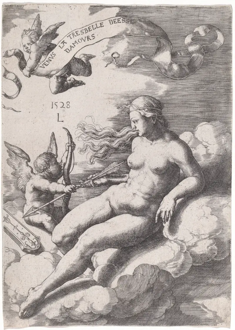Venus und Amor von Lucas Van Leyden