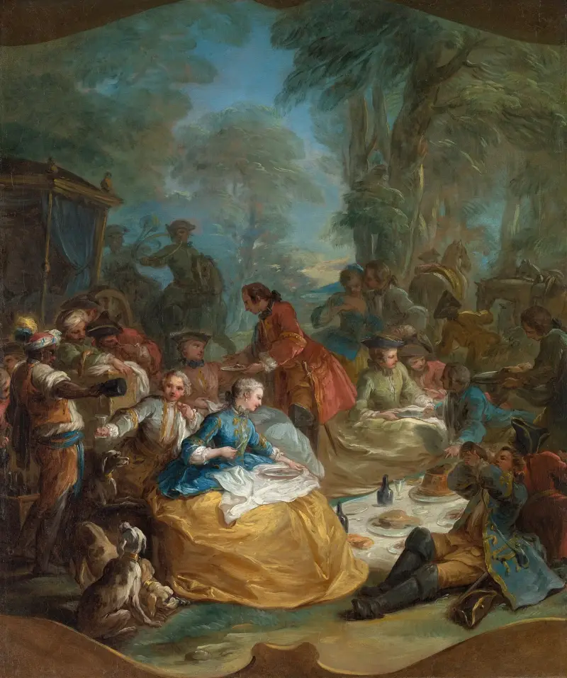 Odpoczynek podczas polowania, Charles-André van Loo