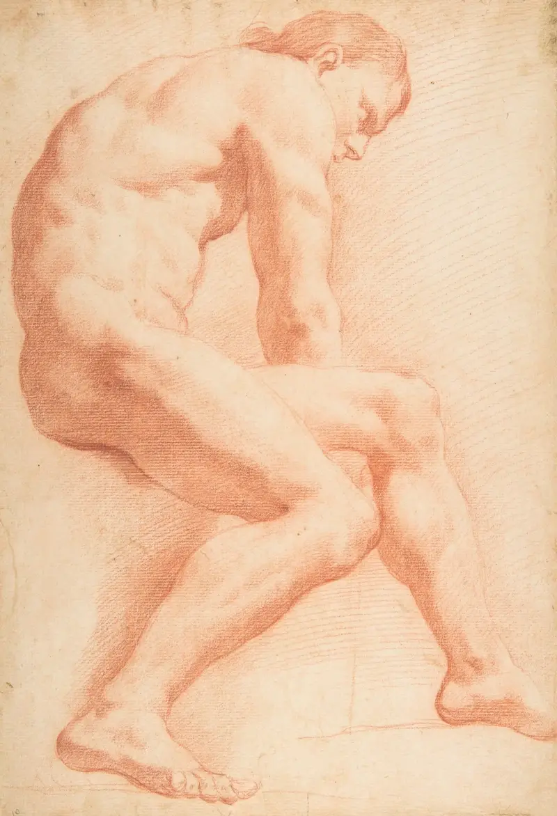 Life Drawing – nr 1 av Charles-André van Loo