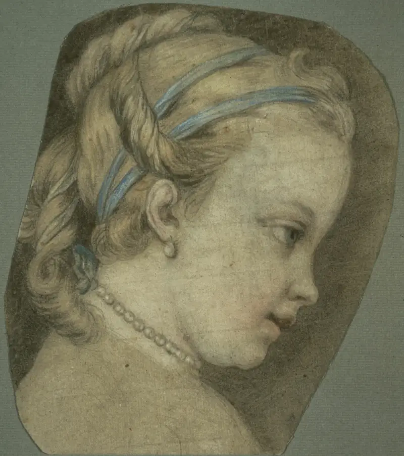 Young Girl Facing to the Right av Charles-André van Loo