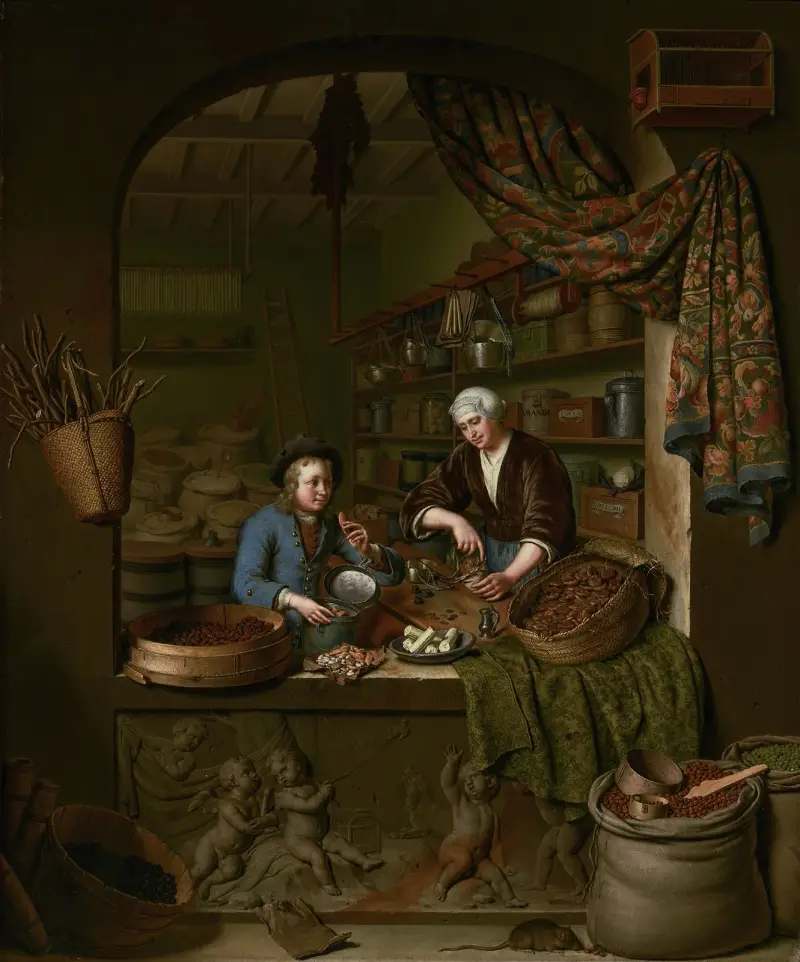 Sklep kupca, Willem Van Mieris
