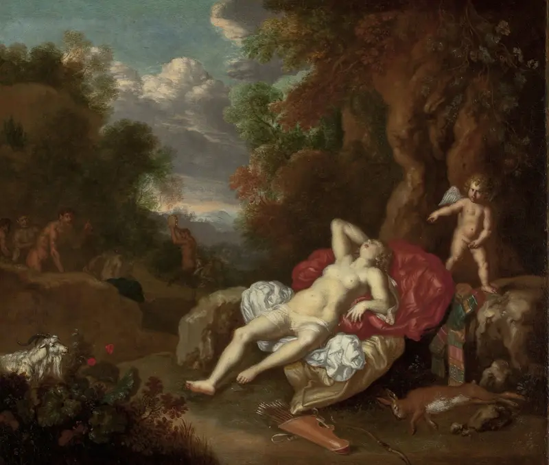 Schlafende Venus von Willem Van Mieris