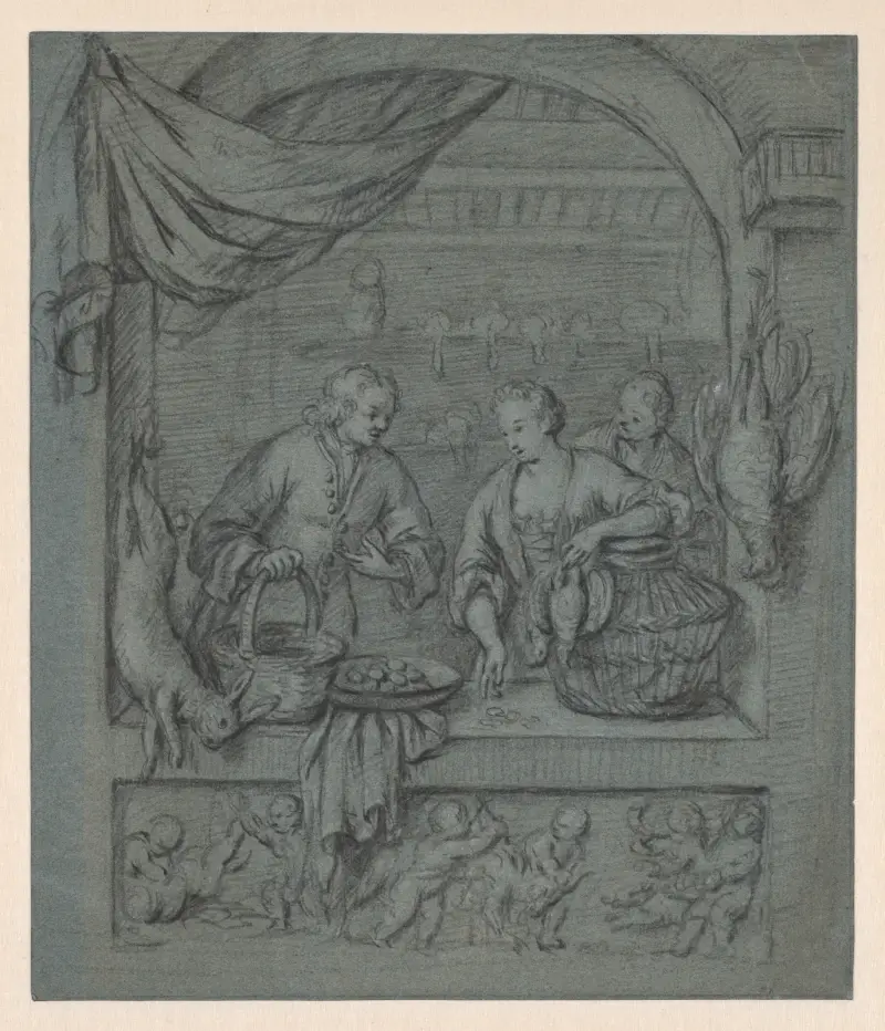 The Bird Seller av Willem Van Mieris