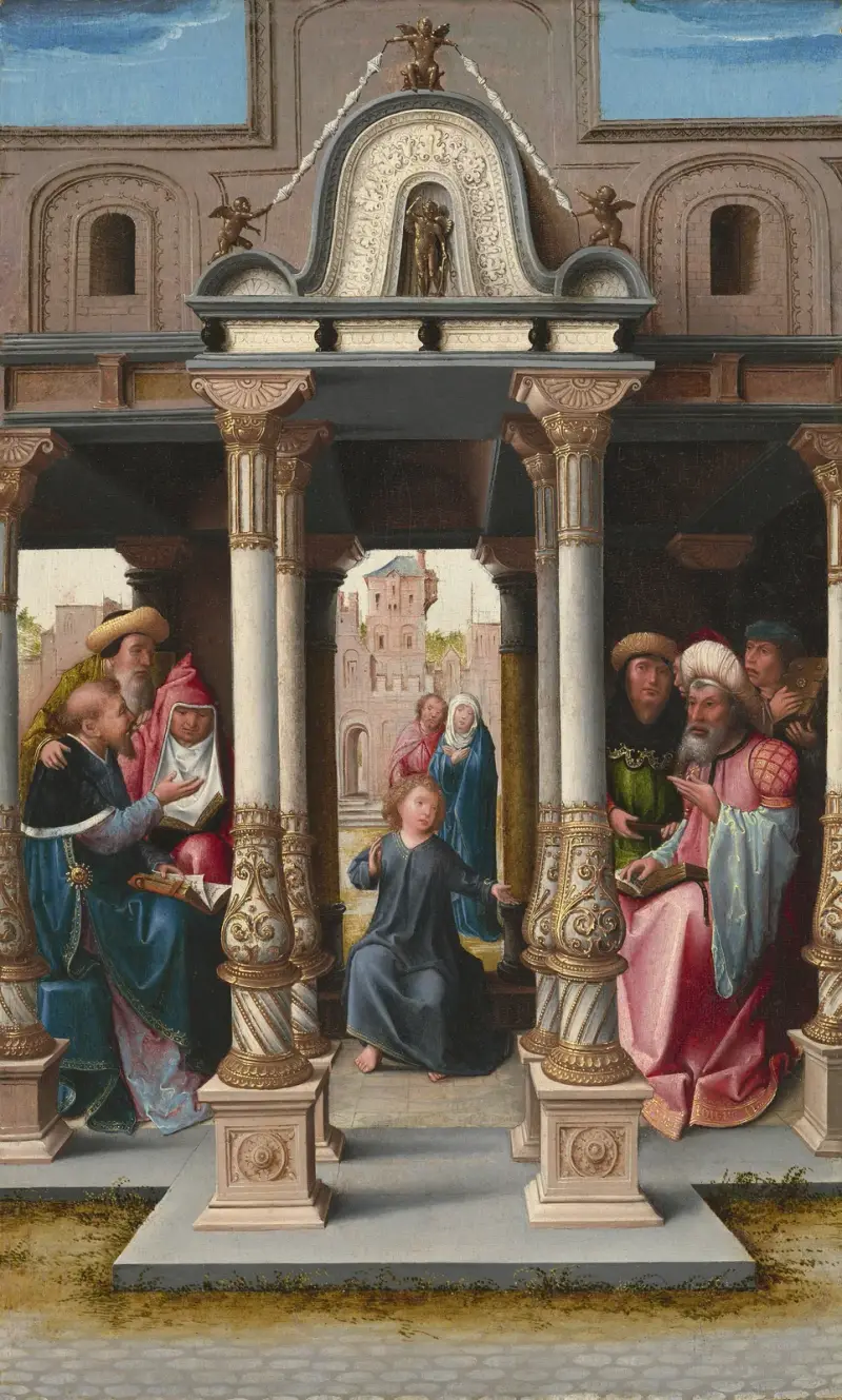 Jesus unter den Schriftgelehrten von Bernard van Orley