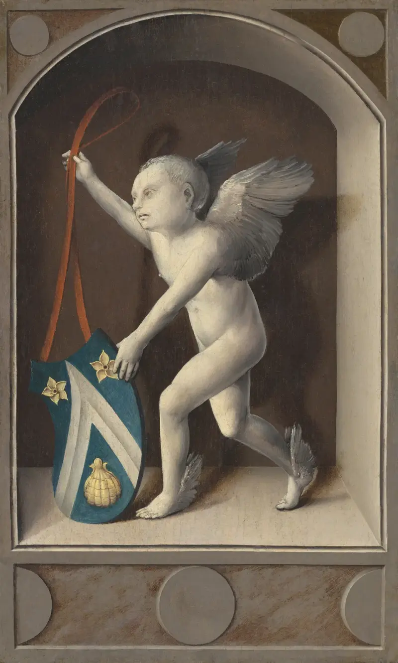 Putto med Jacques Coënes vapen (baksida) av Bernard van Orley