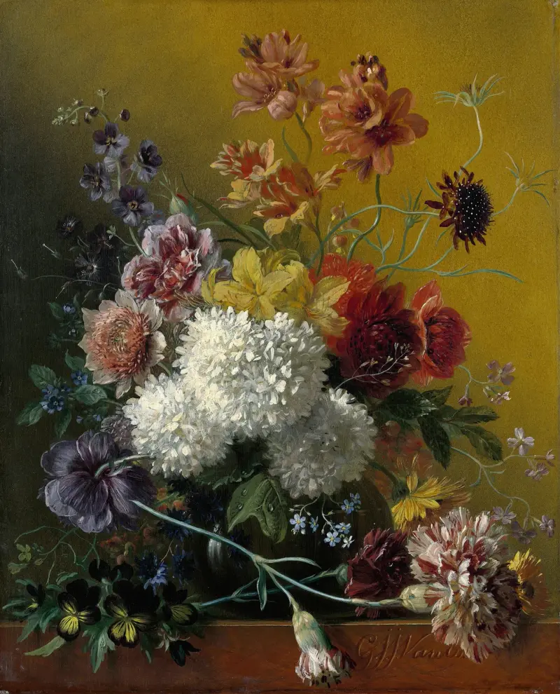 Still Life with Flowers av Georgius Jacobus Johannes van Os