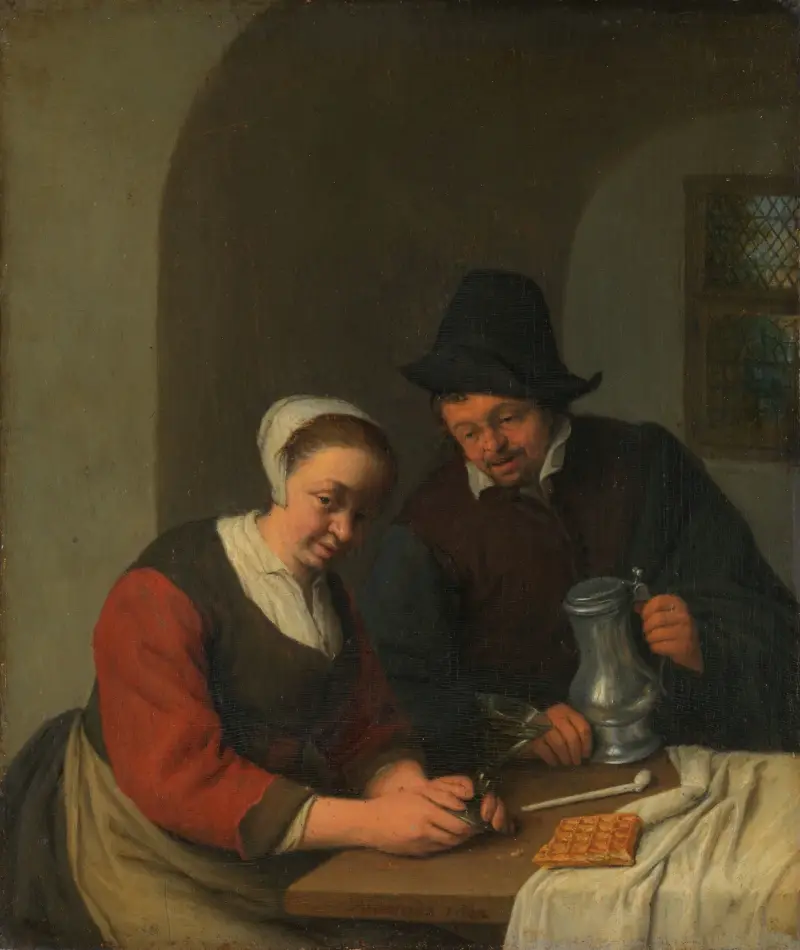 Poufna rozmowa, Adriaen van Ostade