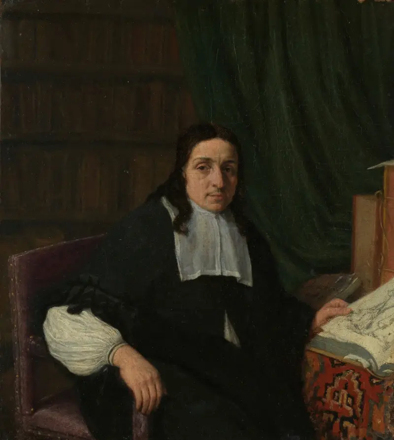 Porträtt av en konstsamlare, möjligen Constantijn Sennepart (1625–1703) av Adriaen van Ostade