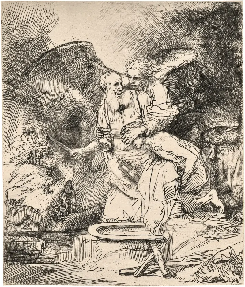Abraham’s Sacrifice, 1655 – nr 2 av Rembrandt van Rijn