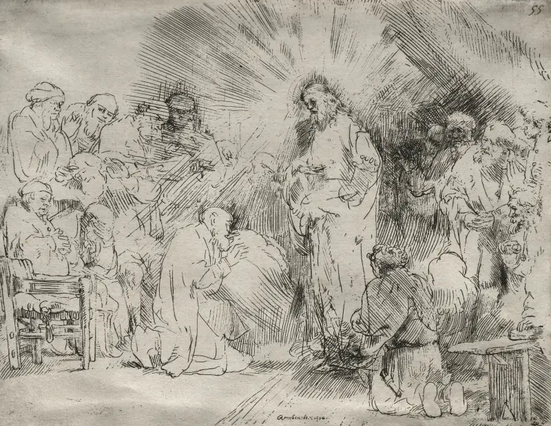 Christ Appearing to the Apostles av Rembrandt van Rijn