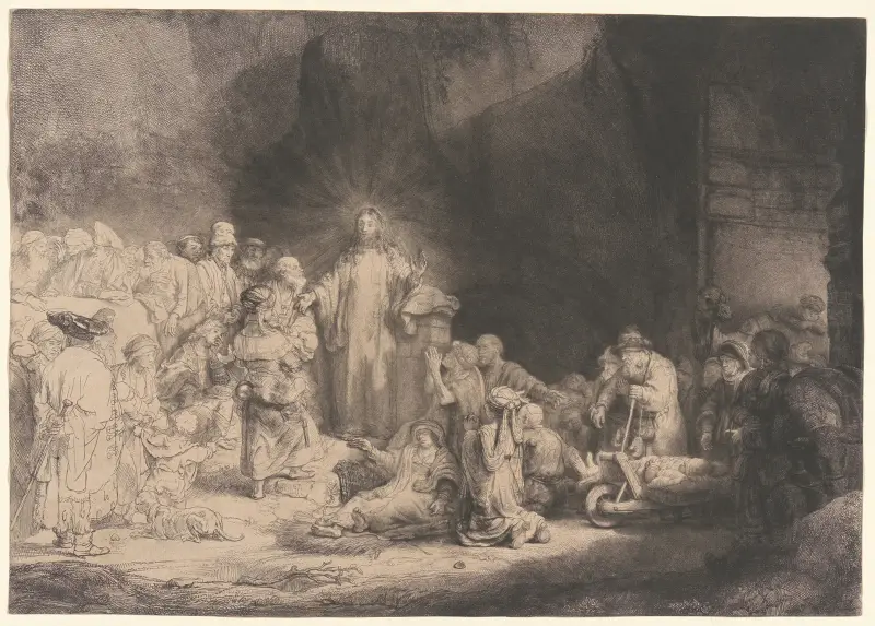 Christ Healing the Sick av Rembrandt van Rijn