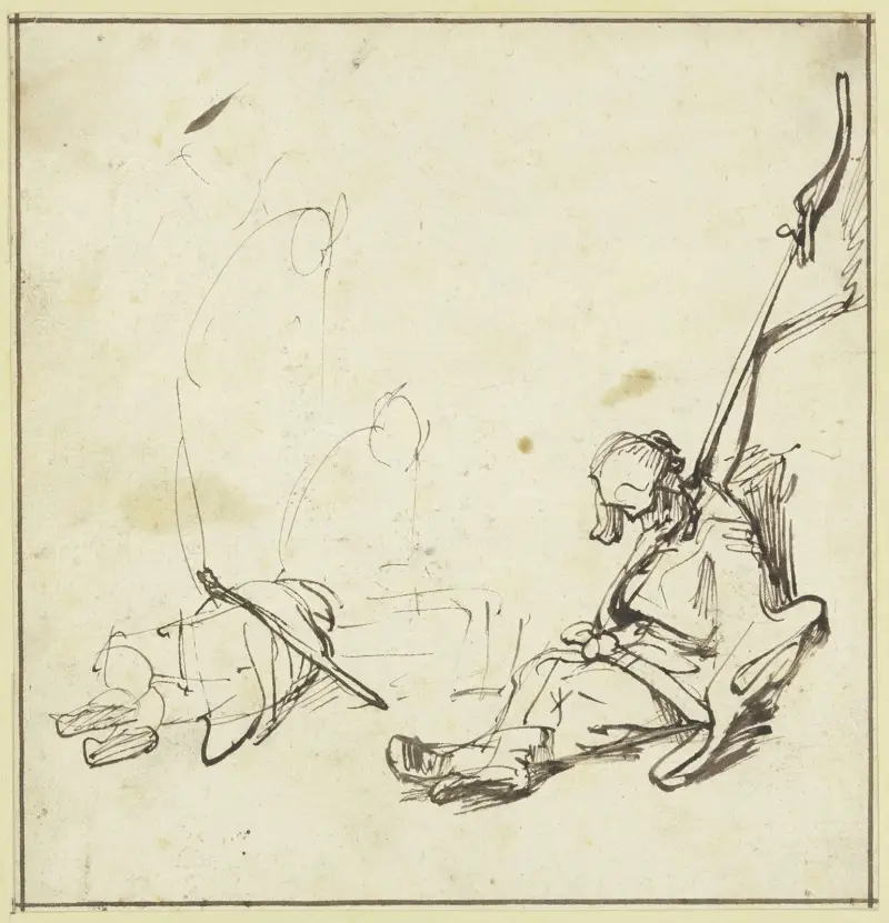 Vakterna vid Petrus fängelse av Rembrandt van Rijn