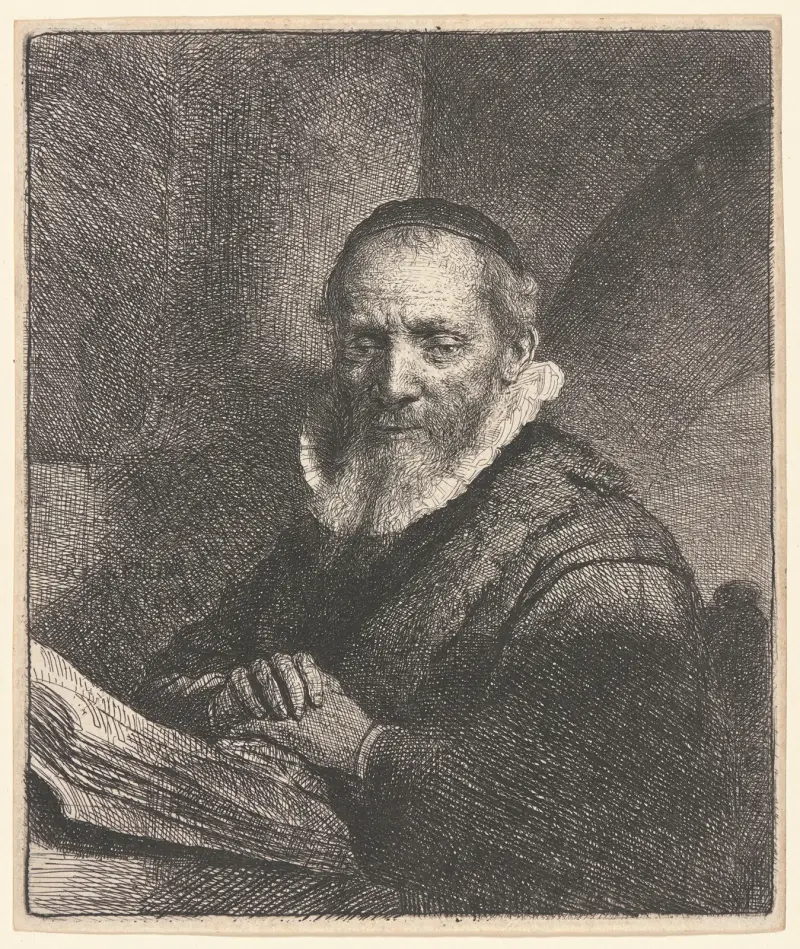 Jan Cornelis Sylvius, Preacher, 1633 av Rembrandt van Rijn