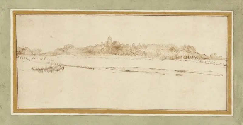 Landschaft mit dem Haus mit dem kleinen Turm von Rembrandt van Rijn
