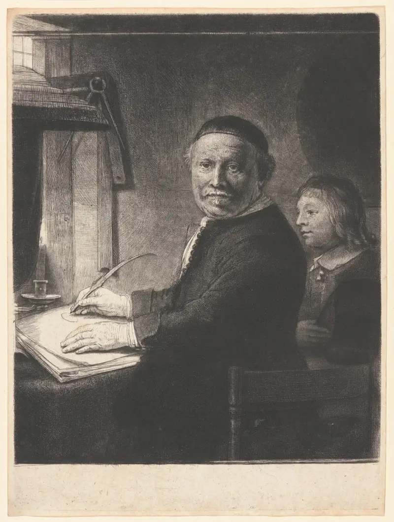 Lieven Willemsz van Coppenol, mistrz kaligrafii, Rembrandt van Rijn