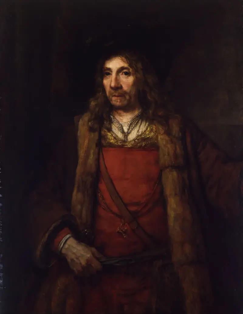 Mężczyzna w futrzanym kołnierzu, Rembrandt van Rijn