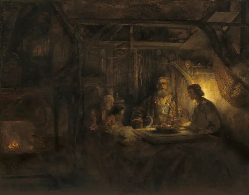 Philemon and Baucis av Rembrandt van Rijn