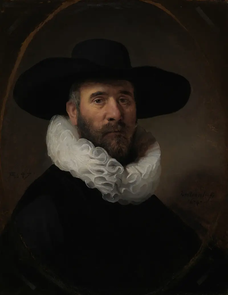 Porträtt av Dirck Jansz. Pesser av Rembrandt van Rijn