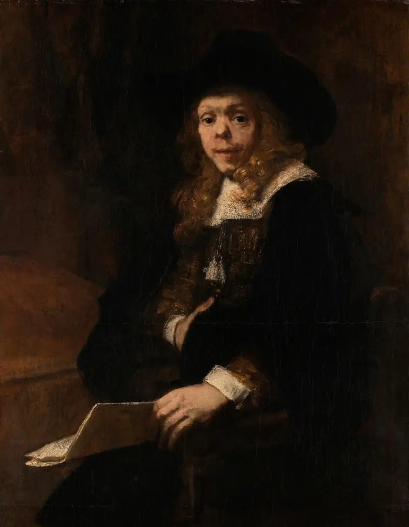Porträtt av Gerard de Lairesse av Rembrandt van Rijn