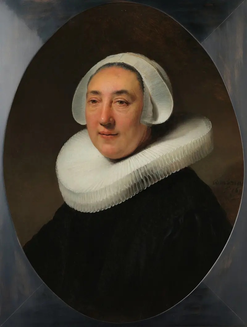 Porträtt av Haesje Jacobsdr van Cleyburg av Rembrandt van Rijn