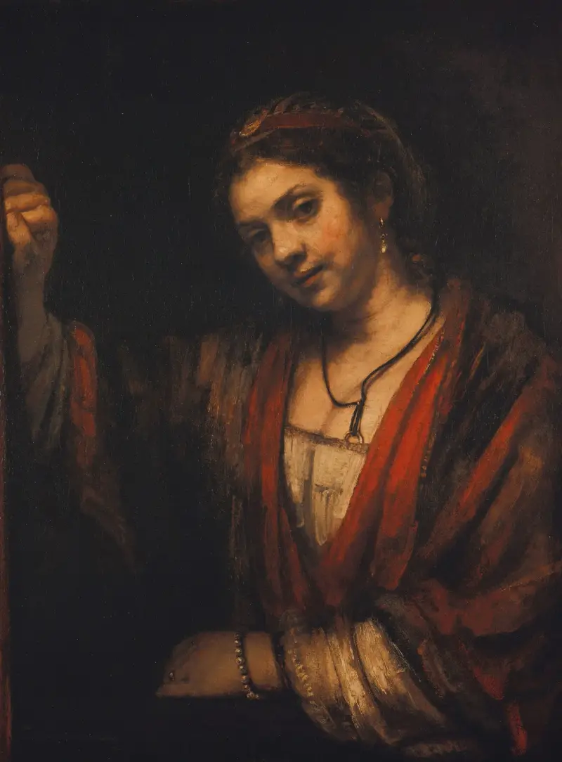 Porträtt av Hendrickje Stoffels av Rembrandt van Rijn