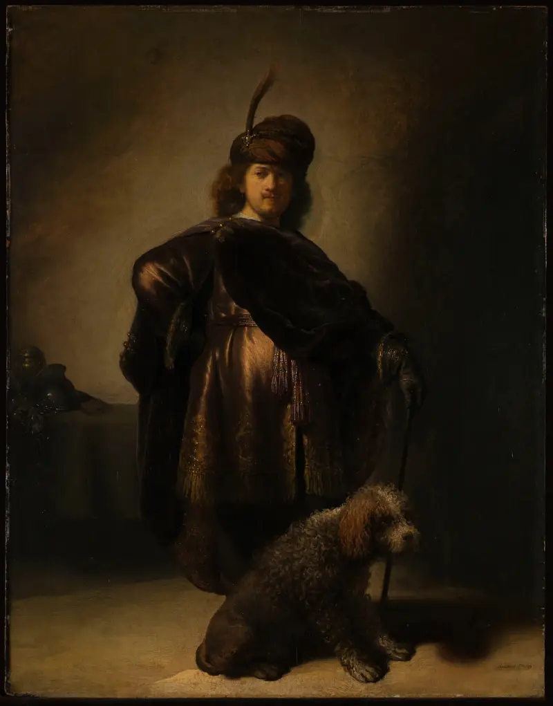 Selbstbildnis in orientalischer Kleidung von Rembrandt van Rijn