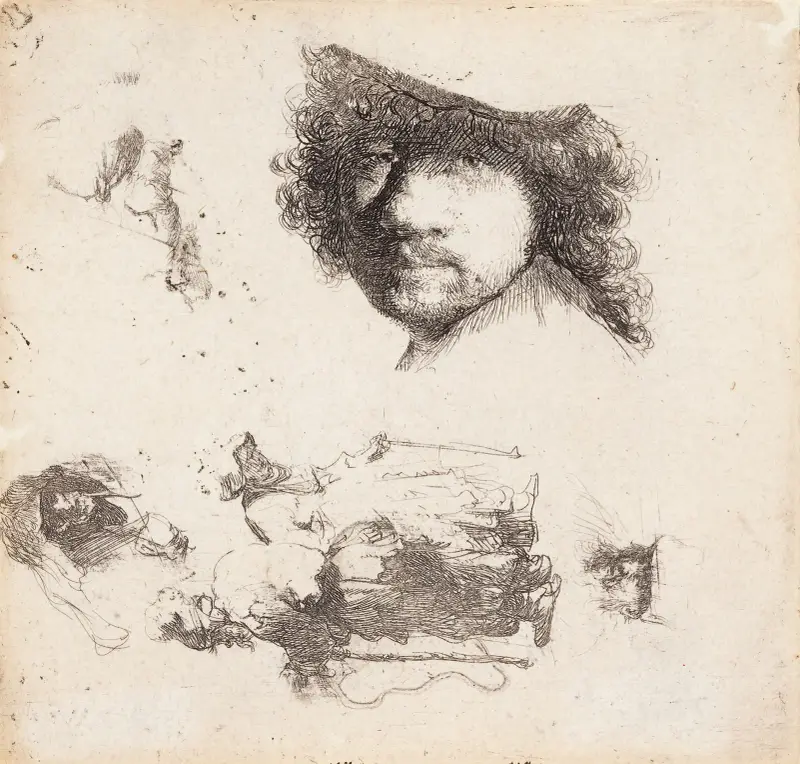 Self Portrait, 1632 av Rembrandt van Rijn