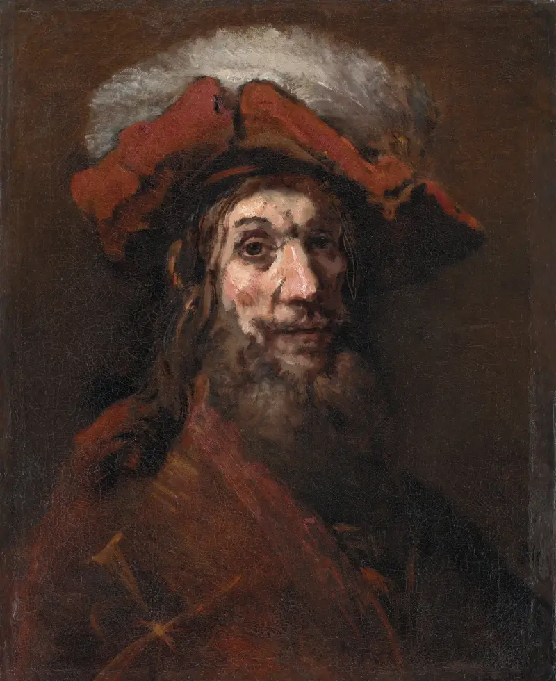 Skiss till Riddaren med falken, känd som ’Korsriddaren’ av Rembrandt van Rijn