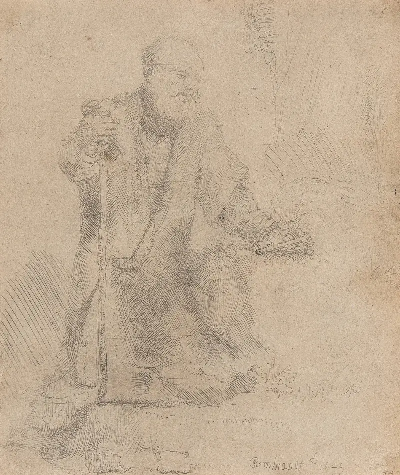 St. Peter in penitence av Rembrandt van Rijn