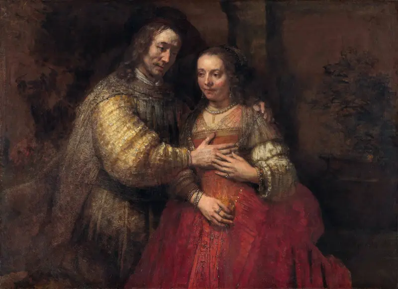 The Jewish Bride av Rembrandt van Rijn