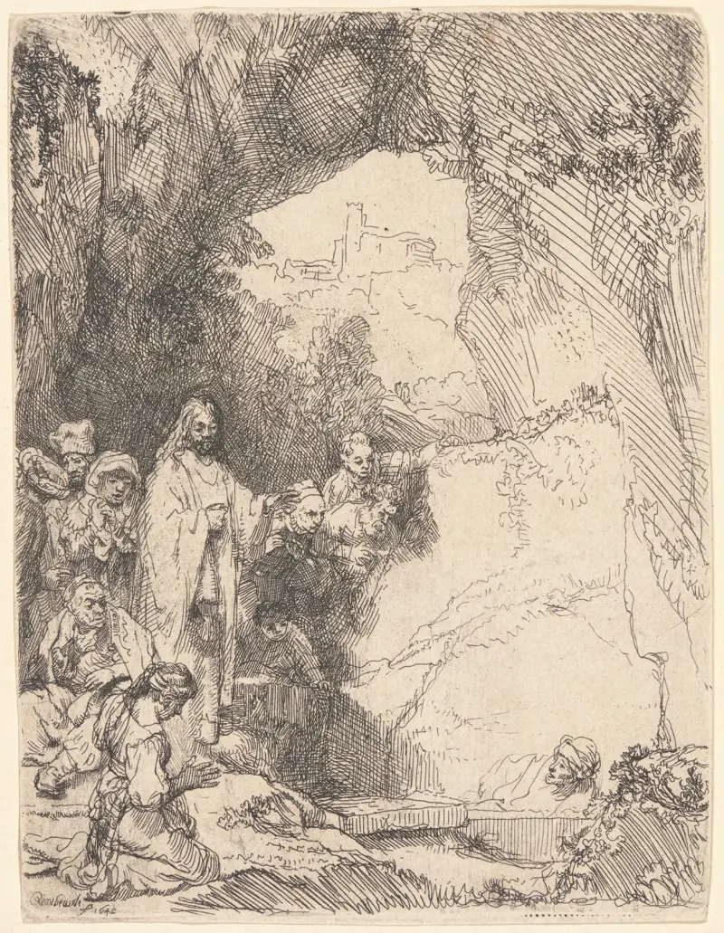 Lasarus uppväckelse, 1642 av Rembrandt van Rijn