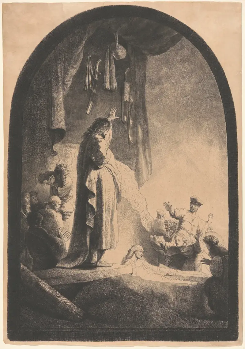 Lasarus uppväckelse, 1632 av Rembrandt van Rijn