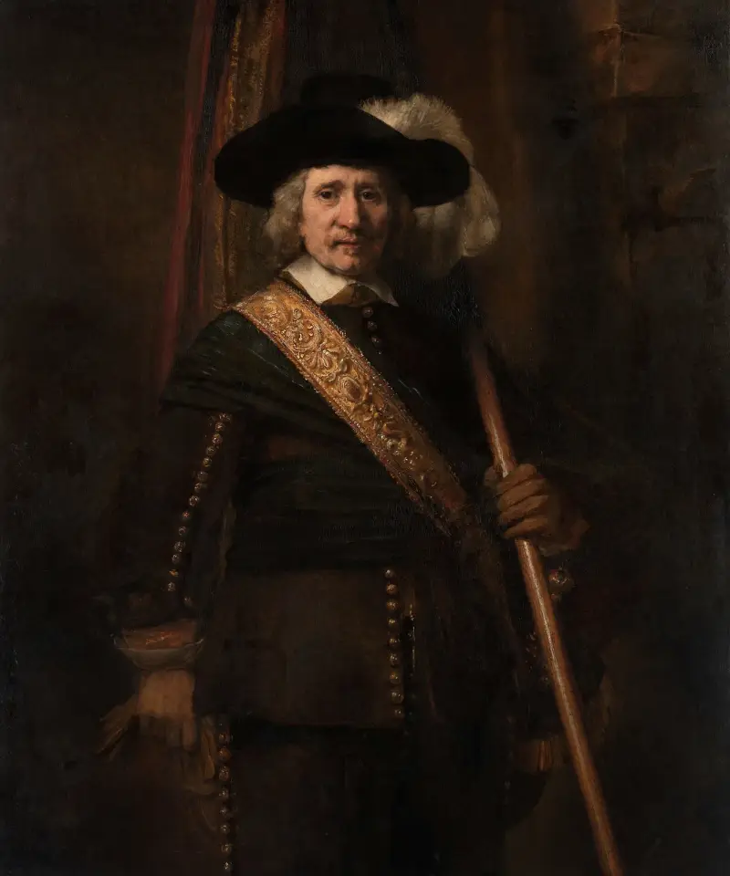 The Standard Bearer (Floris Soop, 1604–1657) av Rembrandt van Rijn