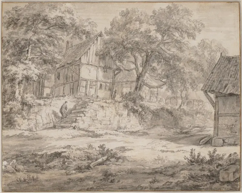 Cottages among Trees av Jacob van Ruisdael