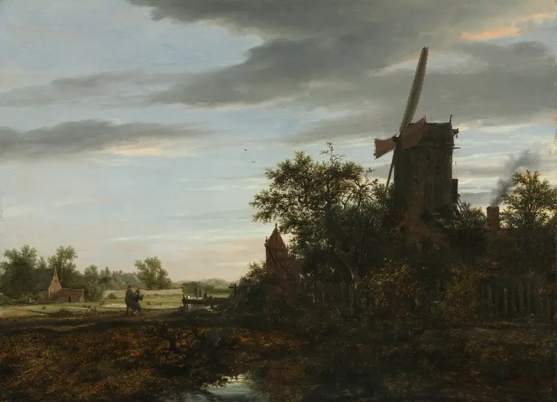 Krajina s větrným mlýnem, Jacob van Ruisdael