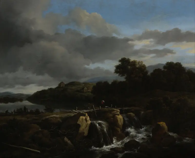 Landscape with Cascade av Jacob van Ruisdael