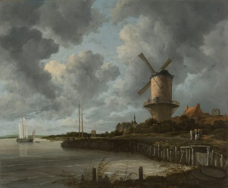 Větrný mlýn u Wijk bij Duurstede, Jacob van Ruisdael