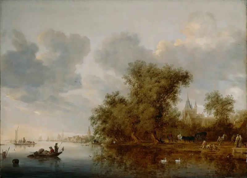 Flusslandschaft von Salomon van Ruysdael
