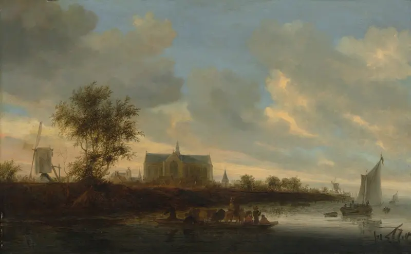 Vy över staden Alkmaar av Salomon van Ruysdael
