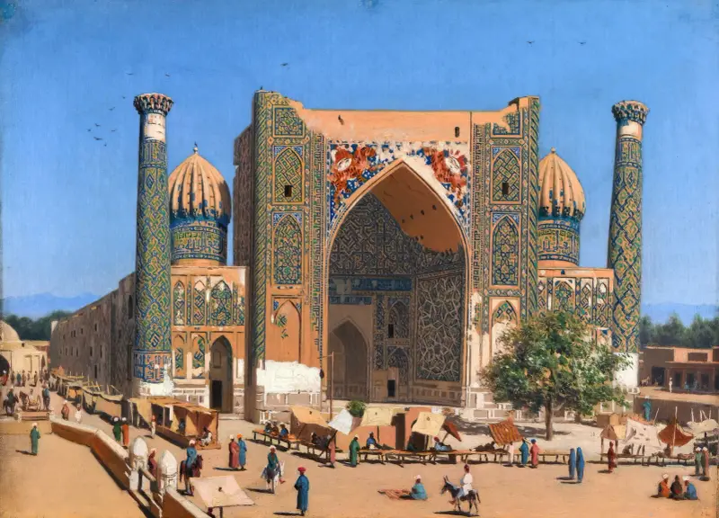 Medresan Shir-Dor vid Registan i Samarkand av Vasily Vereshchagin