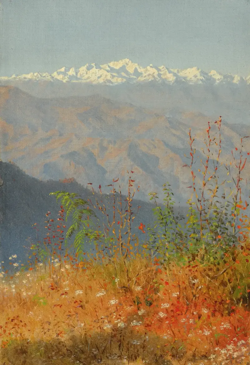 Zachód słońca w Himalajach, Vasily Vereshchagin