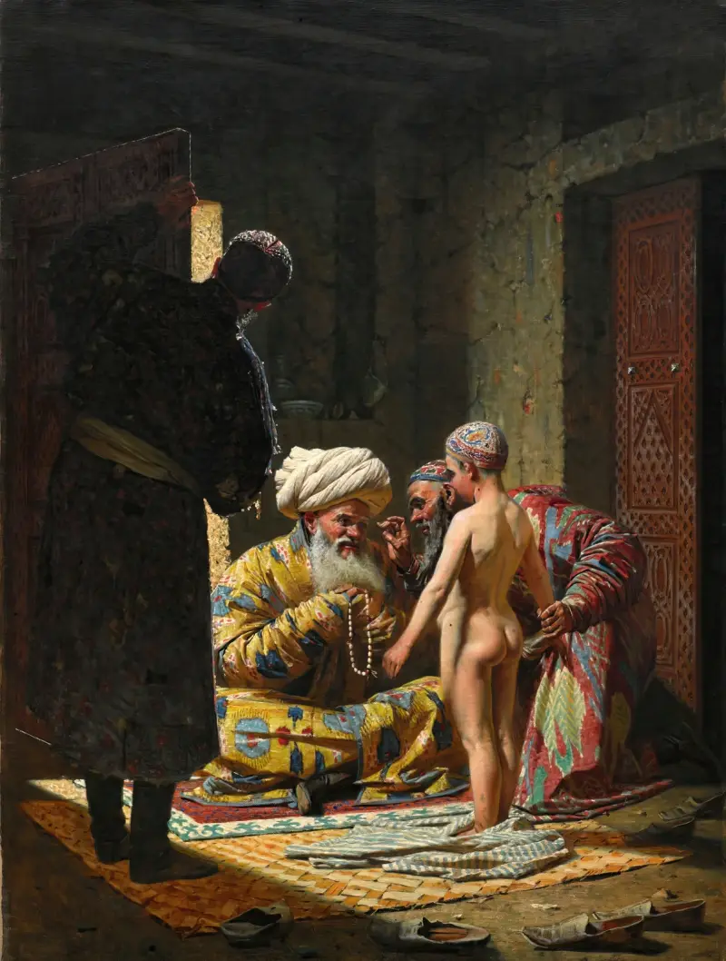 Försäljningen av barnslaven av Vasily Vereshchagin