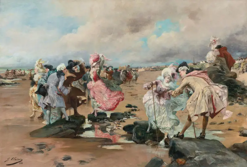 Ein Sonntag am Meer von Georges Jules Victor Clairin